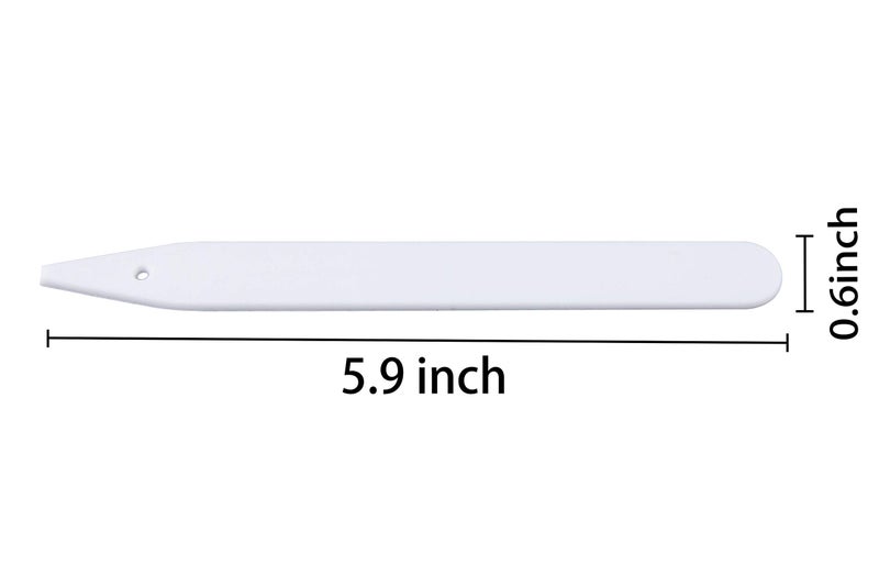Delatanus 6 Inch Plant Markers, White - 100pcs - Image 2